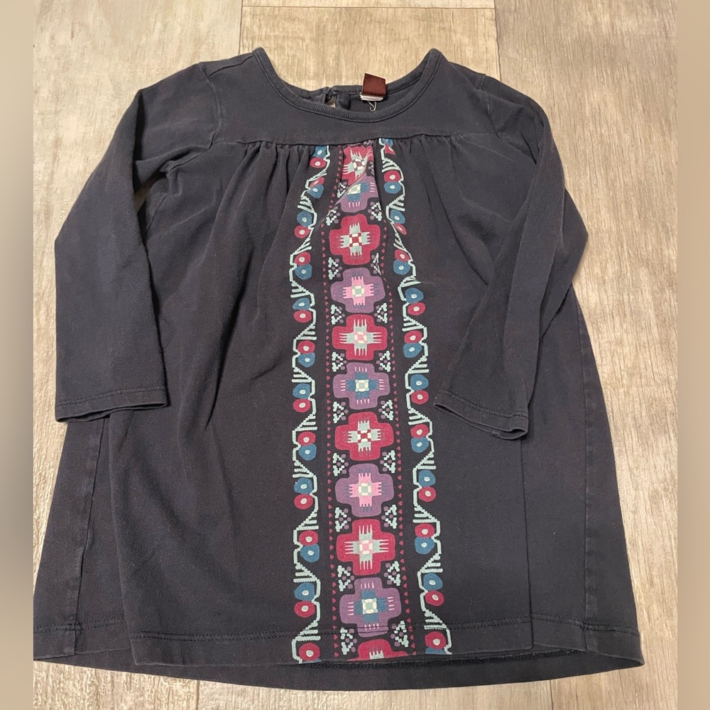 Girls Navy Blue Tea Collection Dress